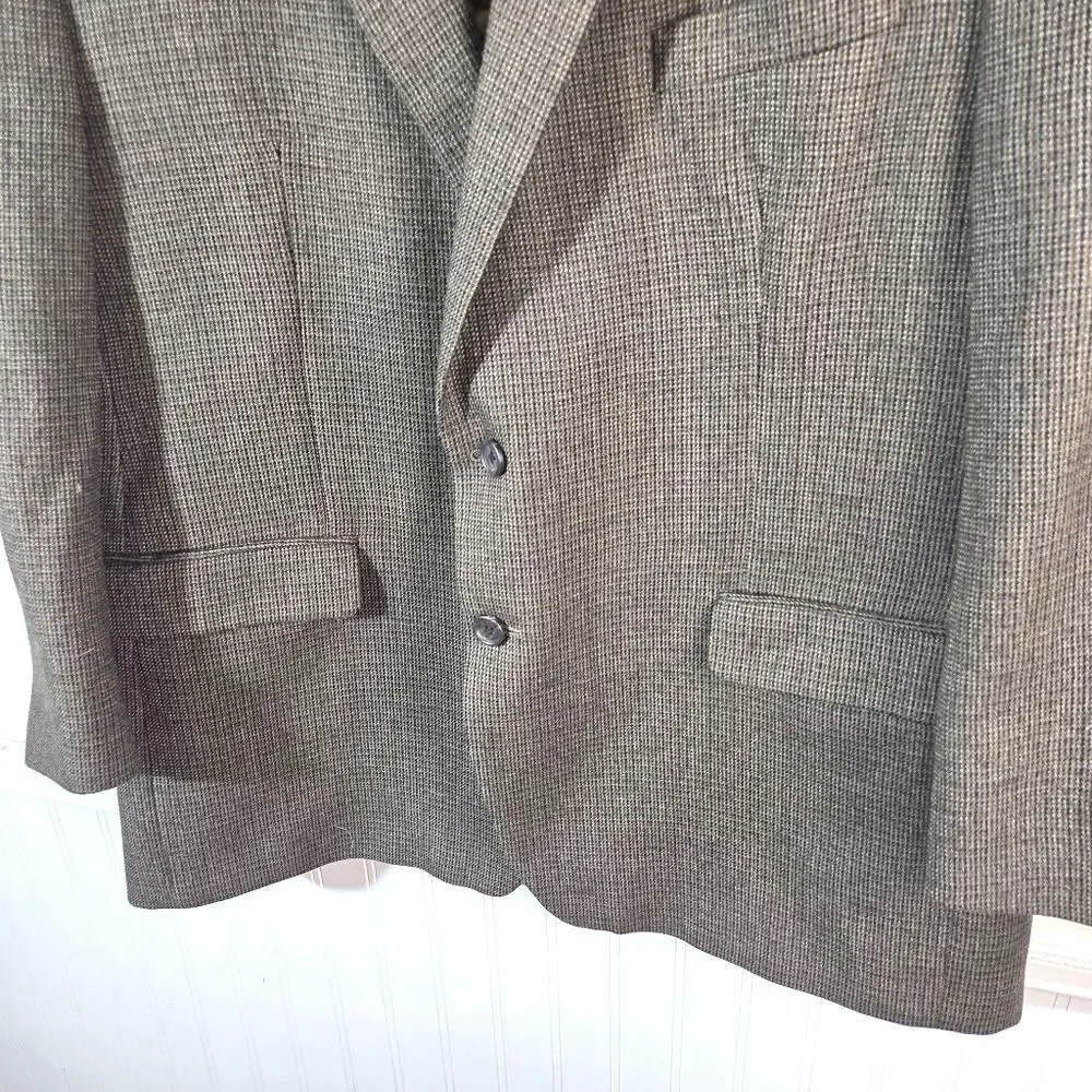 Lauren Ralph Lauren Mens Wool Blazer 48R Sport Coat Lord & Taylor Houndstoooth